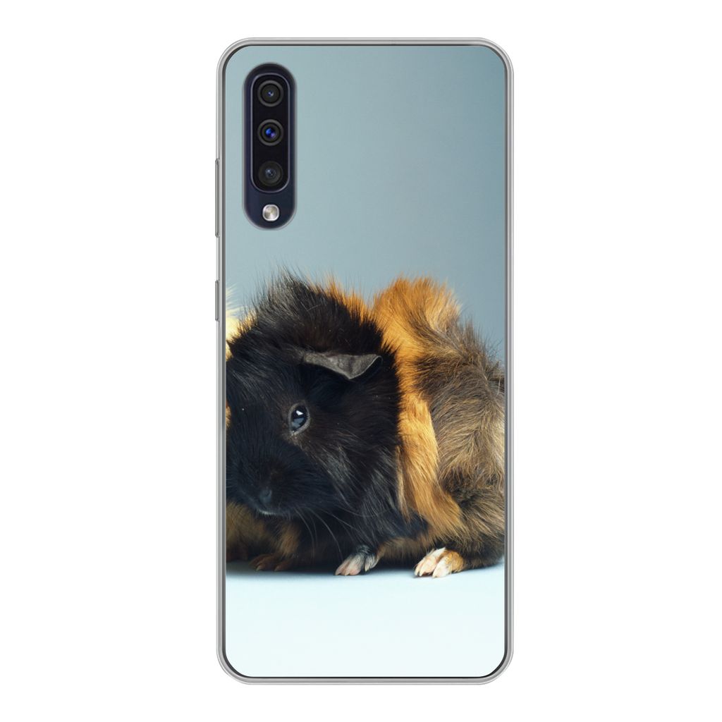 MuchoWow Handyhülle Schutzhülle Hülle für Samsung Galaxy A30s Zwei kleine Meerschweinchen Silikon Softcase Handy Hülle - Karteninhaber