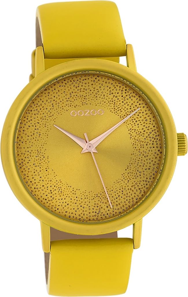 Oozoo Leder Damen Uhr Analog Quarzuhr Armband gelb Timepieces D2UOC10577
