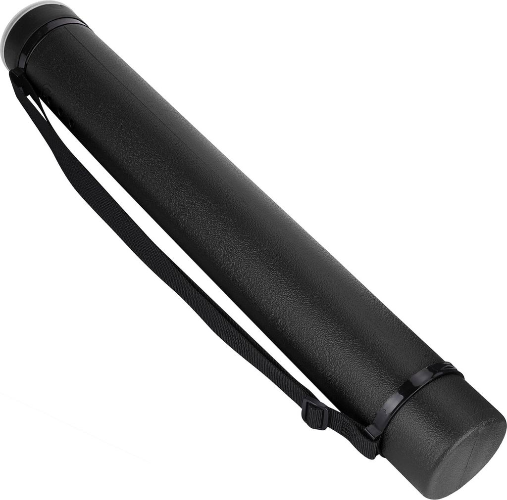 Zeichnungsaufbewahrungsrohr, ausziehbares, verdicktes Teleskop-Sammelplakat-Zeichenkoffer, Schwarz