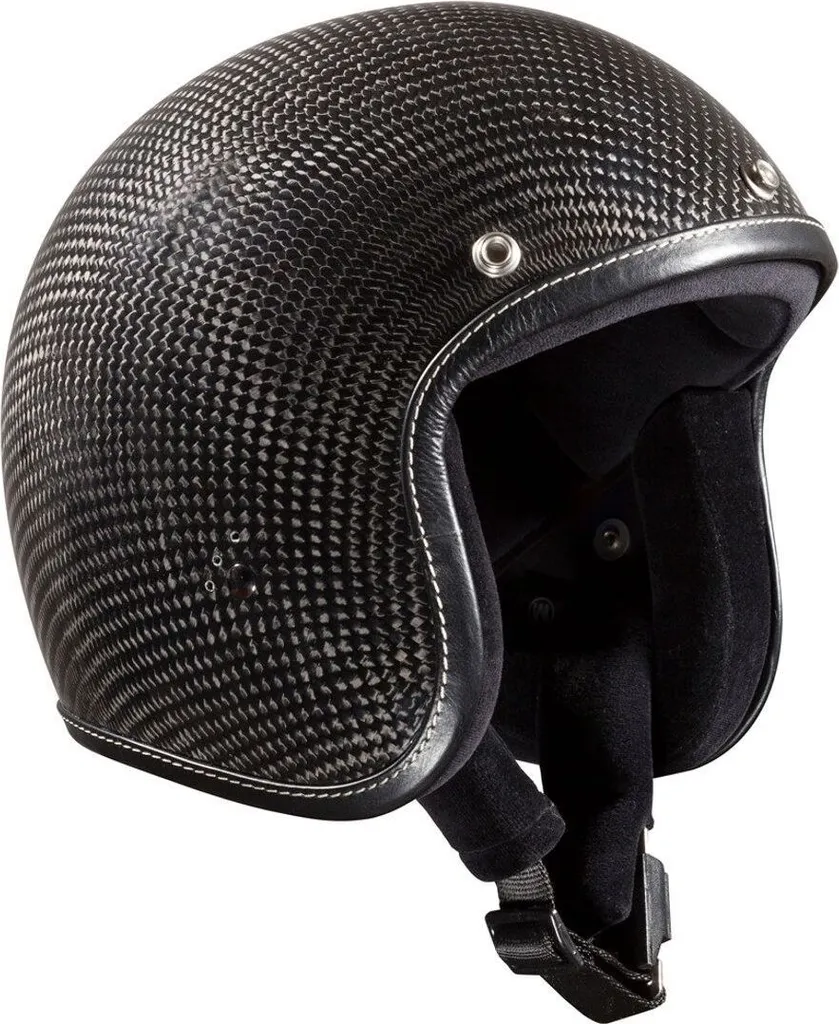 Casque Jet Bandit Carbon Premium Ultra Léger en Carbone Noir Taille XL