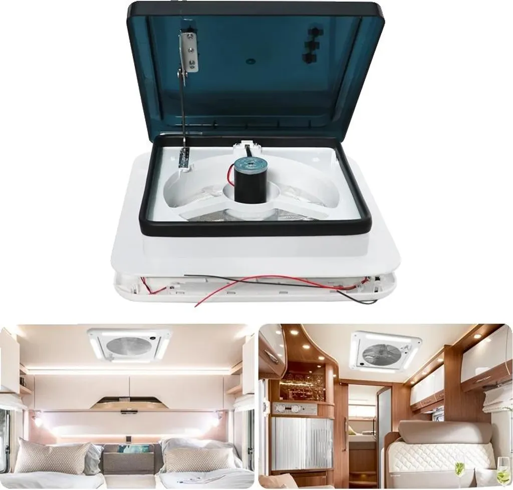 Lanterneau extracteur d'air réversible pour caravane et fourgon 12V