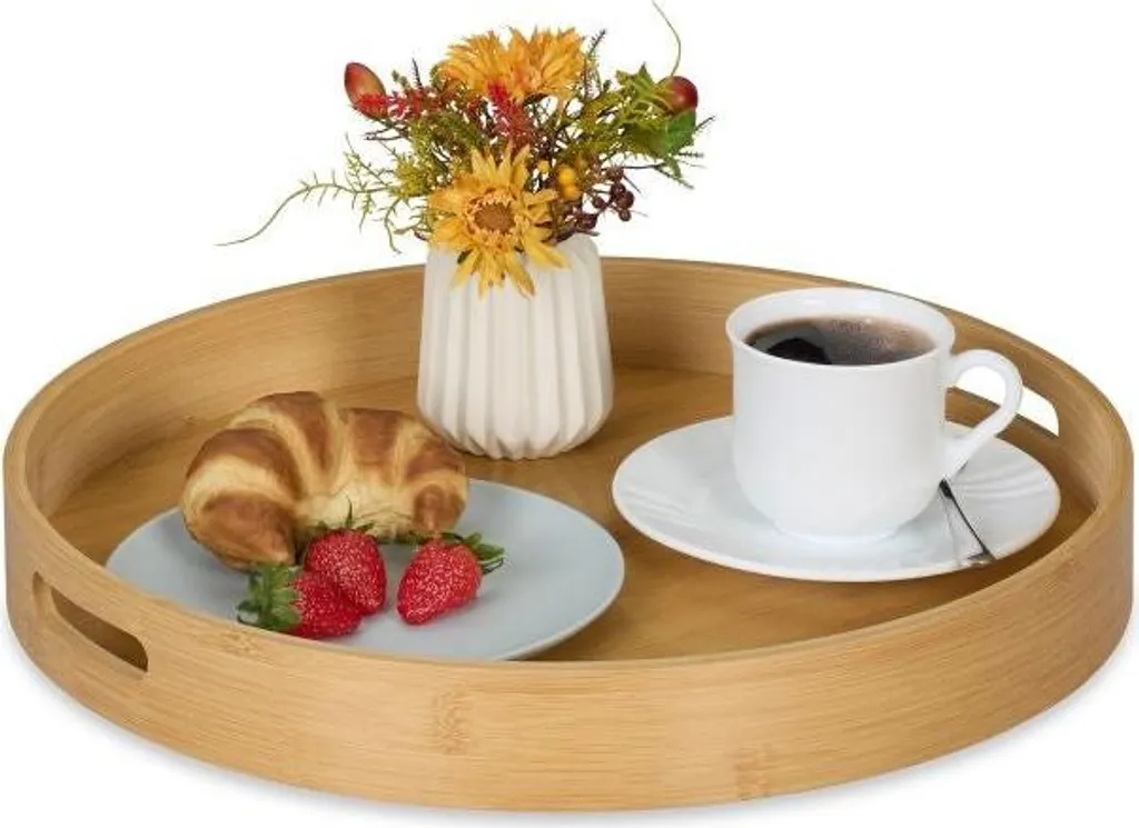 Vassoio Aperitivo in Bambù Rotondo - Il Re dei Tuoi Party in Terrazza