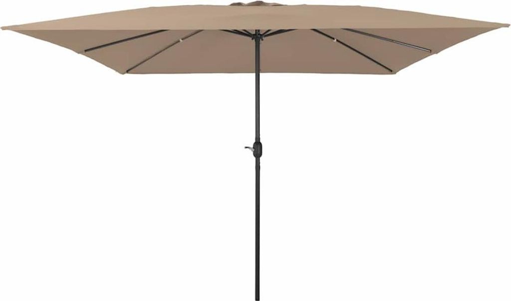 Schlichtes Gartenparasol Taupe und Schwarz 295 x 295 x 245 cm - Sonnenschirme DE7225145 1parcel