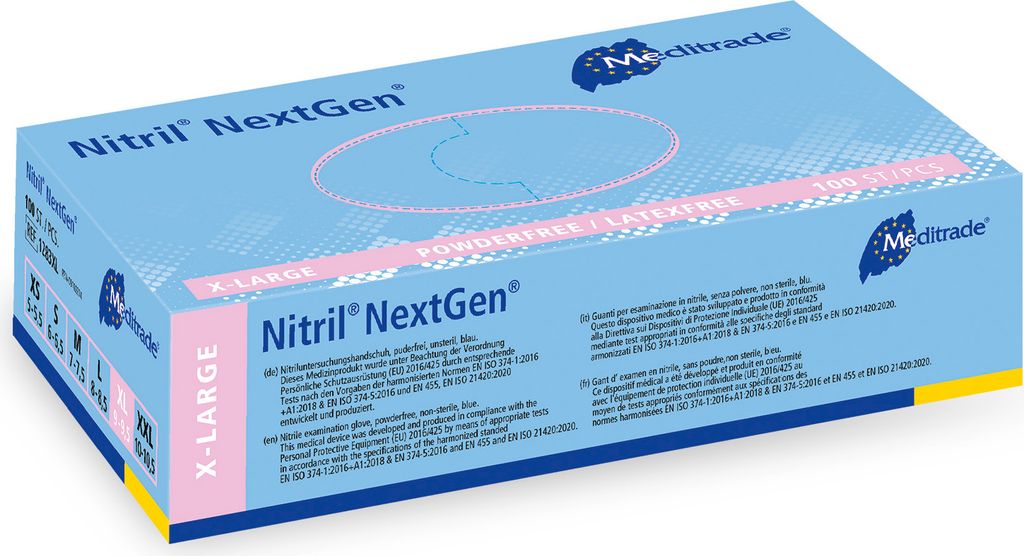 Meditrade Nitril Next Gen | Nitril Handschuhe | 100 Stück | Produktbild 