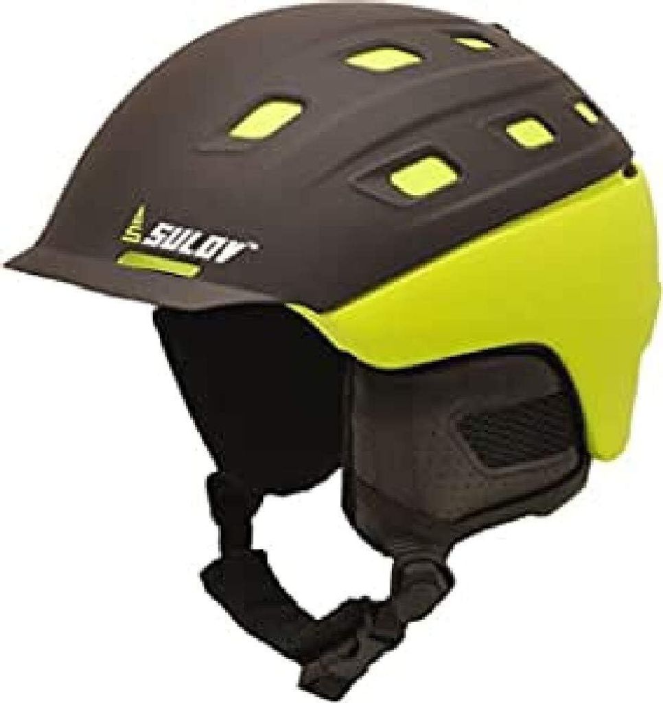 SULOV Unisex Adult Sirius Skihelm, Schwarz/Grün, 59-62 cm