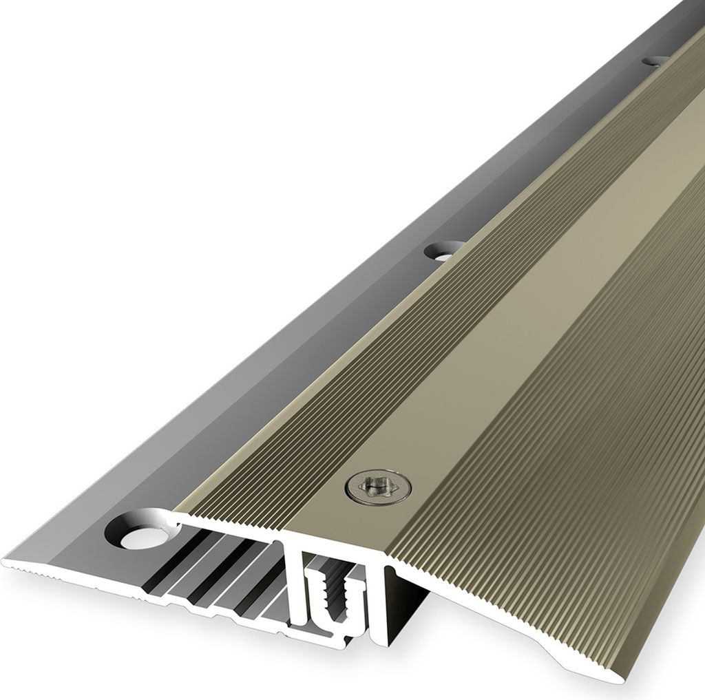 PROVISTON | Ausgleichsprofil | Übergangsprofil | Breite: 44 mm | Höhenausgleich: 6.5 - 16 mm | Länge: 900 mm | Aluminiumprofil | Sand | 1 Stück
