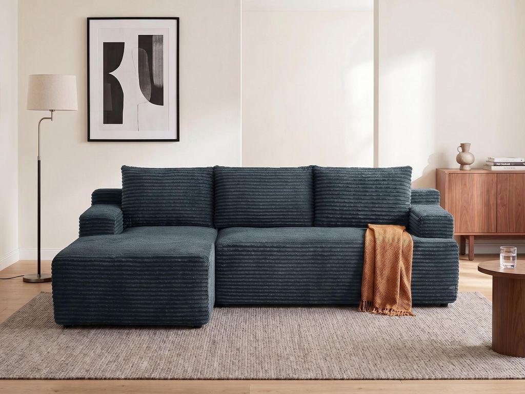 GLP 238 cm Modulares Sofa, Ecksofa mit Recamiere links 4-Sitzer mit breiten Armlehnen, Seitliche Staufächer, L-förm Couch mit Tiefer Sitzfläche,...