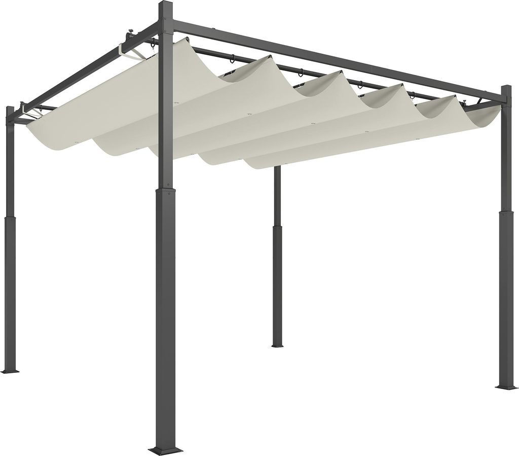 Pergola Outsunny ok. 3x3 m, pawilon ogrodowy, metalowe Zdjęcie produktu 