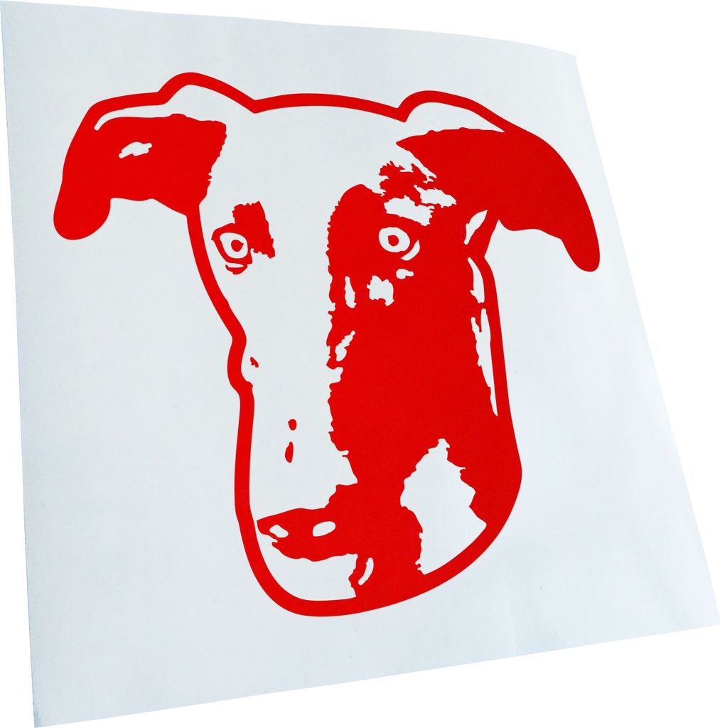 Kiwistar - Autoaufkleber - Greyhound Hund - Rot - 24x22cm - Aufkleber für Auto, Laptop, Fahrrad, LKW, Motorrad mehrfarbig JDM Decal Racing