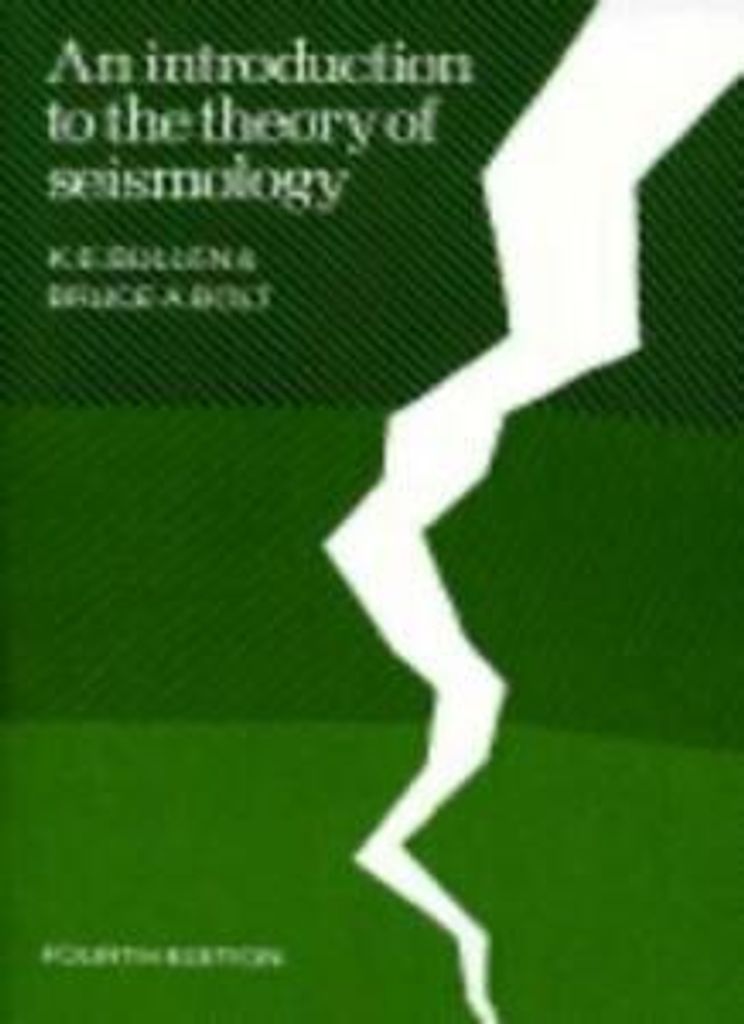 An Introduction to the Theory of Seismology. Bullen, E. New.