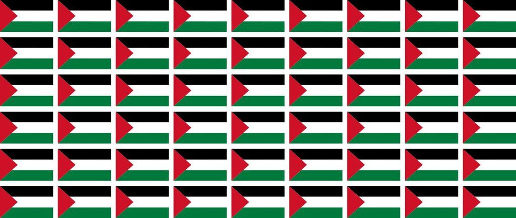 Mini Aufkleber Set - Pack glatt - 20x12mm - selbstklebender Sticker - Palestina - Flagge / Banner / Standarte fürs Auto, Büro, zu Hause und die S...