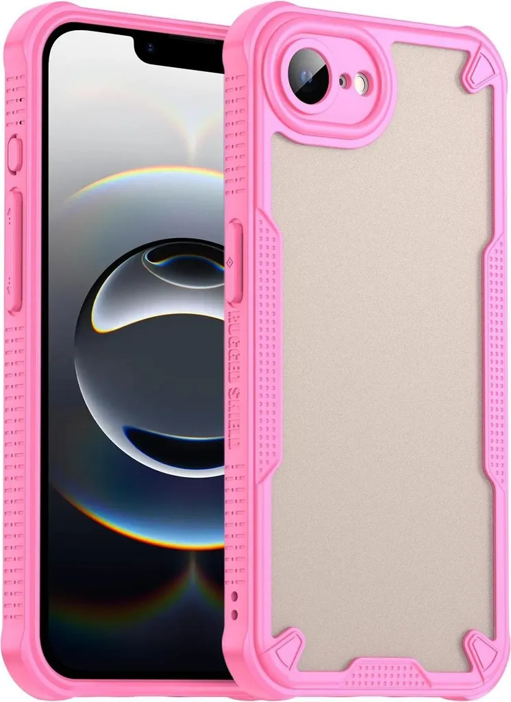 Custodia per Apple iPhone 16e - Cover posteriore Phonesta Shockproof Armor Semi-Trasparente - Rosa