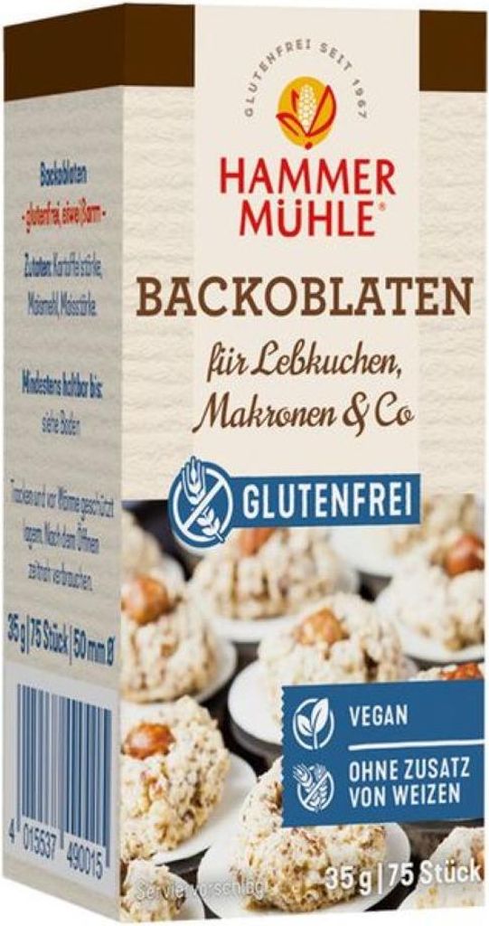 Hammermühle Backoblaten glutenfrei 75g Produktbild 