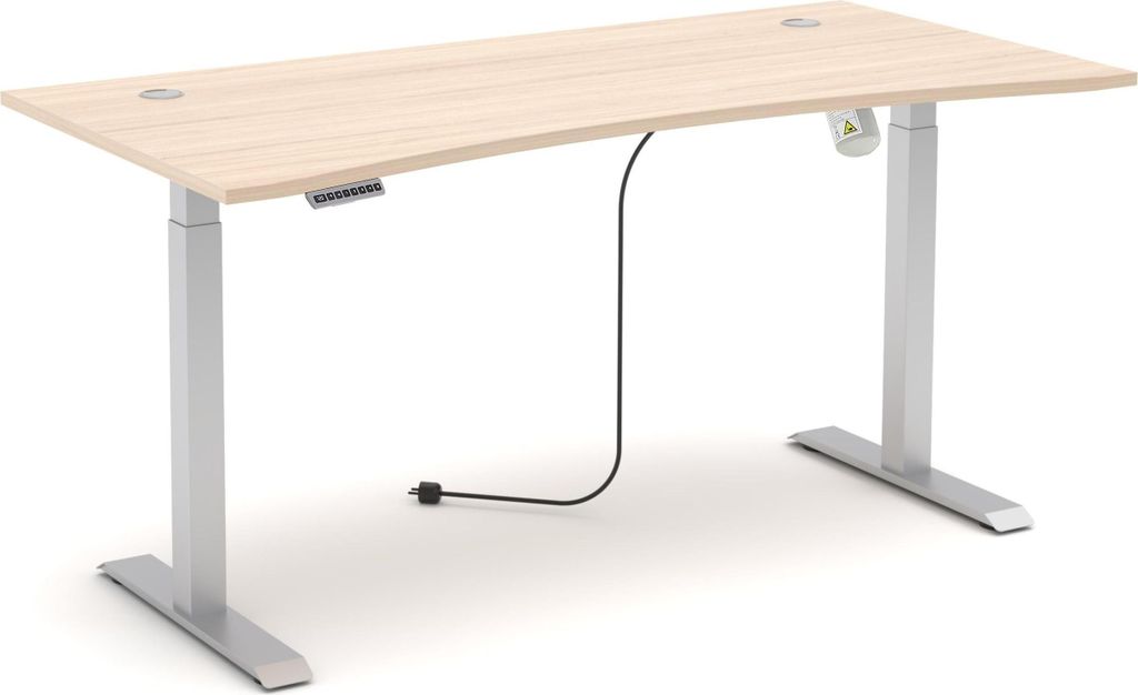 Höhenverstellbarer Schreibtisch SANTORIN Riva Eiche - 160 x 77 cm