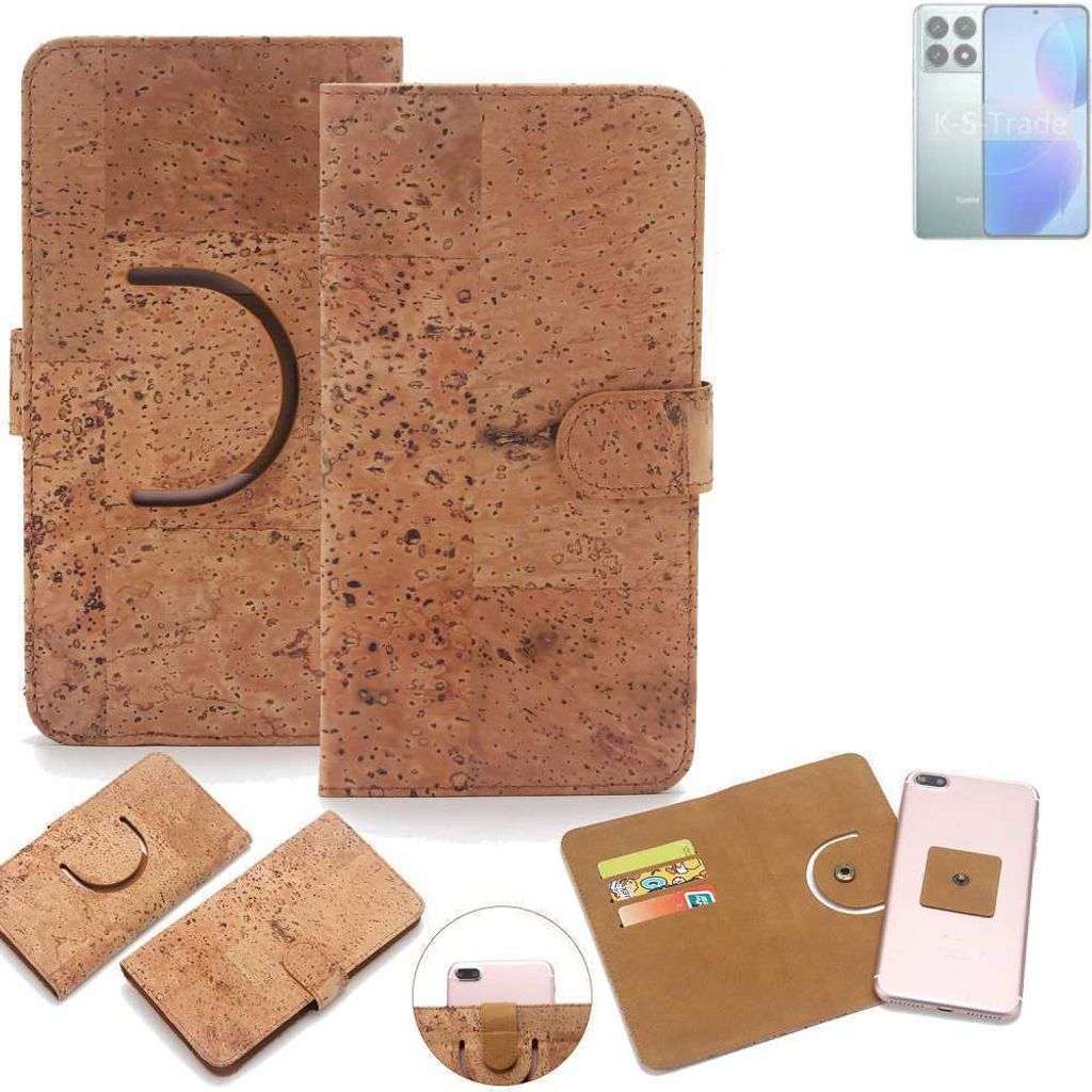 K-S-Trade Handy-Hülle Schutz-Hülle kompatibel mit Xiaomi Redmi K70 Pro Handyhülle Schutzhülle Korkhülle Kork-Hülle 1x