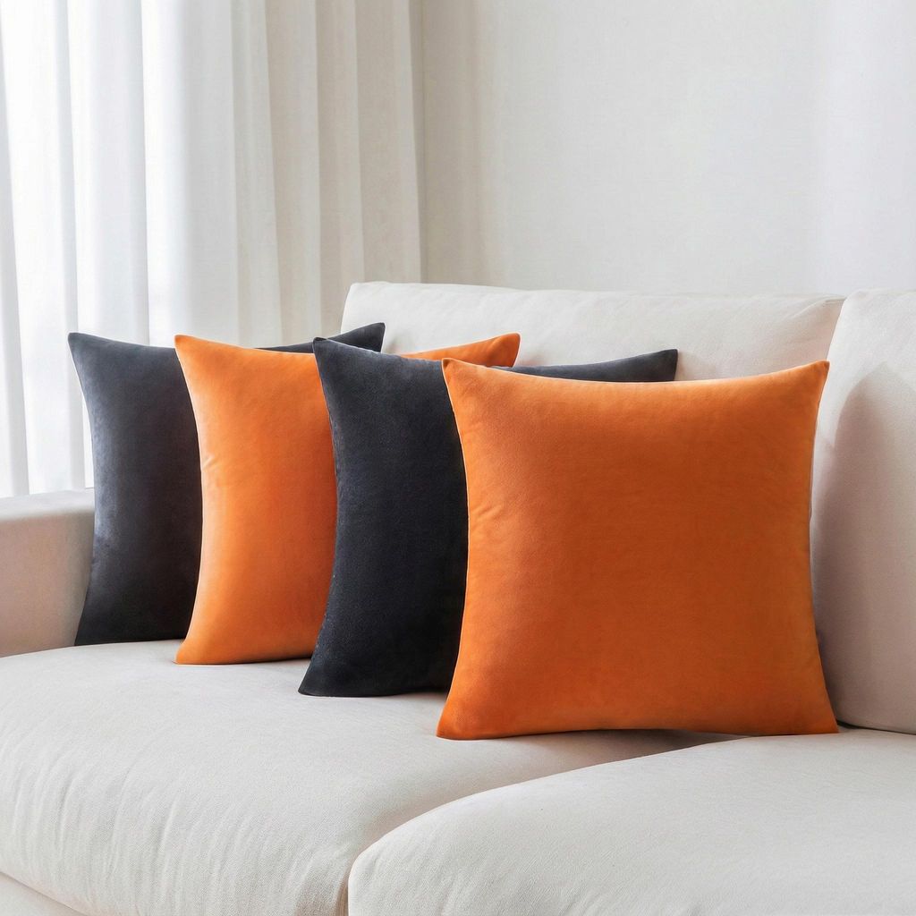 Samt Kissenbezug 4er Set 45X45cm, Velvet Kissenhüllen Produktbild 