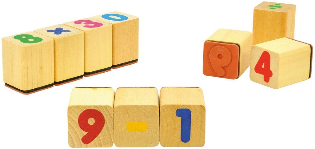 Eduplay Zahlenstempel aus Holz, 24er Set
