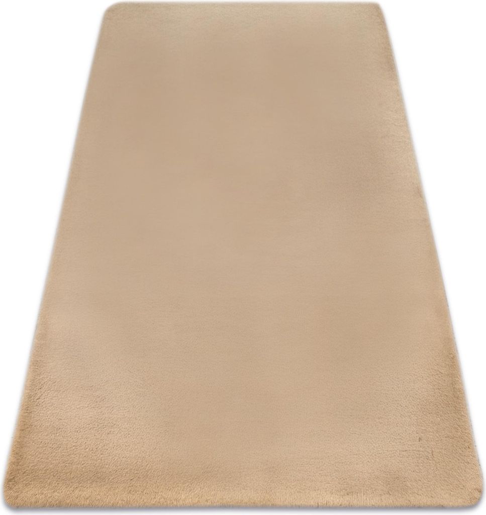Teppich BUNNY macchiato dunkelbeige IMITATION VON KANINCHENPELZ beige 140x190 cm