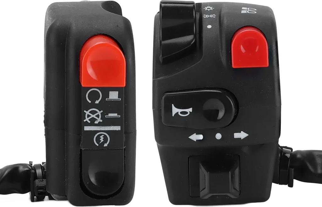 Comando Manubrio Moto 22mm 12V | Set Sinistra/Destra Start e Luci