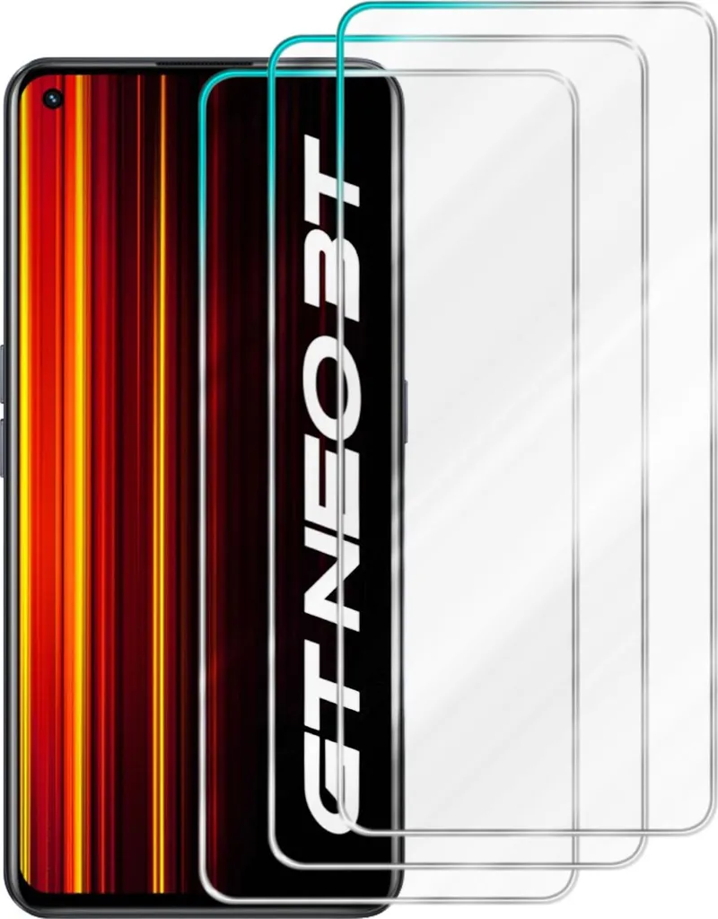 Cadorabo 3x Pellicola Trasparente Realme GT Neo 3T - Vetro Invisibile
