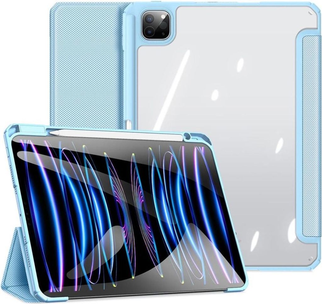 DUX DUCIS TOBY Series iPad Pro 11" 2024 dreifach faltbare Hülle mit Stifthalter - Blau