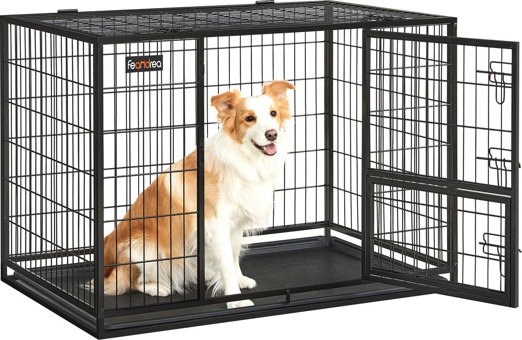 FEANDREA Hundekäfig, Hundebox mit 2 Türen, 107 x 70 x 74,9 Produktbild 