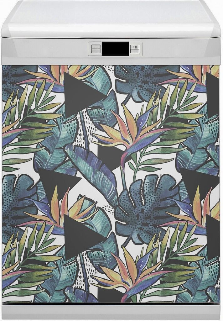 Geschirrspüle Magnet für Spülmaschine Magnetmatte Küche Magnete Dekorative 60x80 cm - Blätter von Palmenblättern