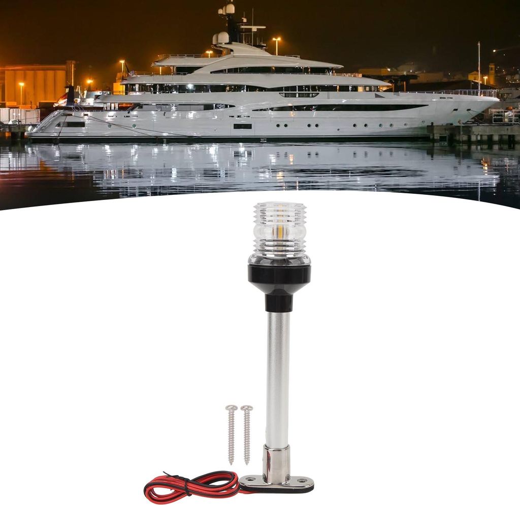Feu De Poupe LED 12V Pour Bateau – 42,5 LM, IP66, 2 Milles – Montage Latéral, étanche, Résistant Aux Chocs