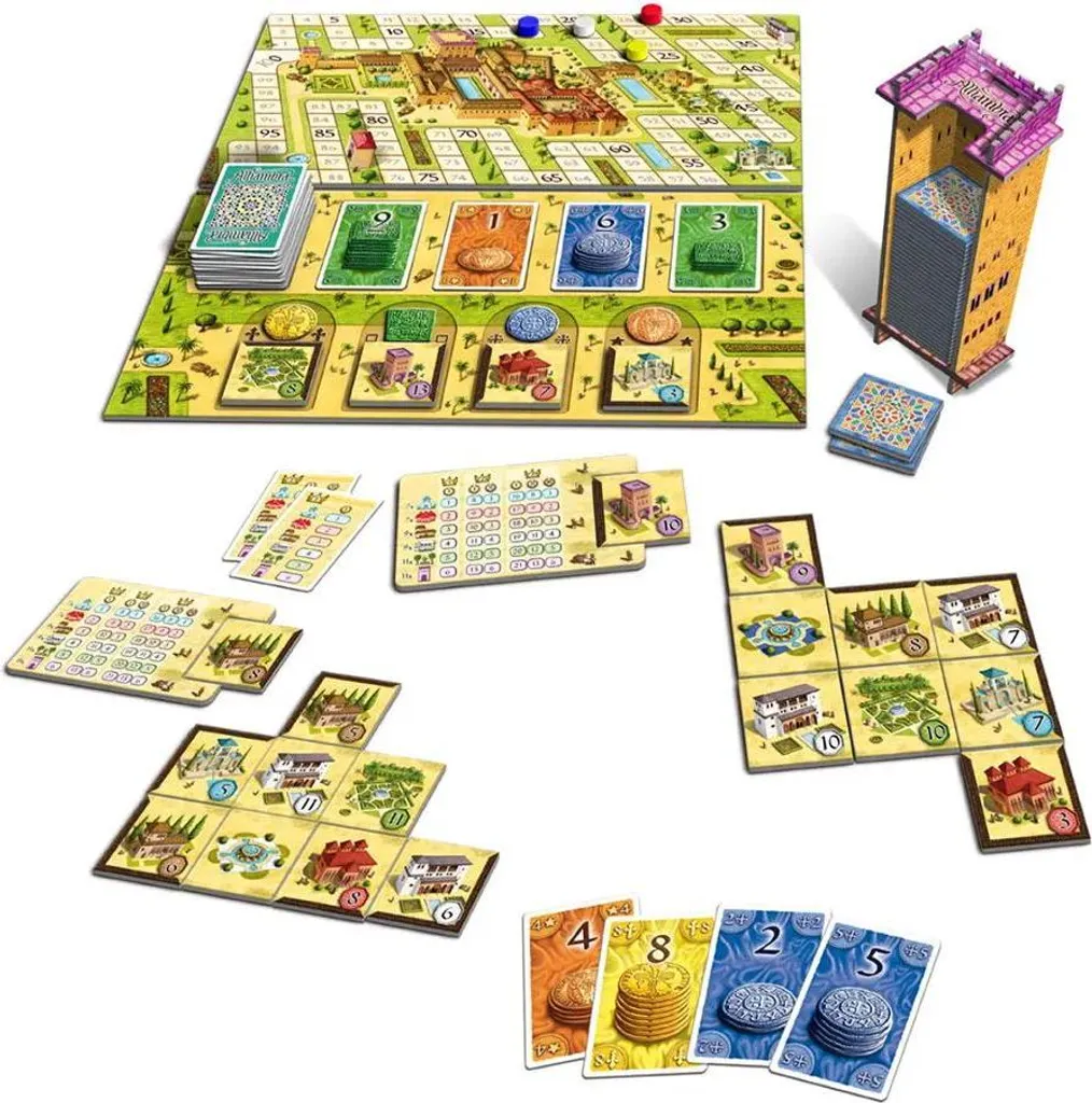Alhambra Jeu de Société Devir Stratégie Sans Règles Complexes Or - 4