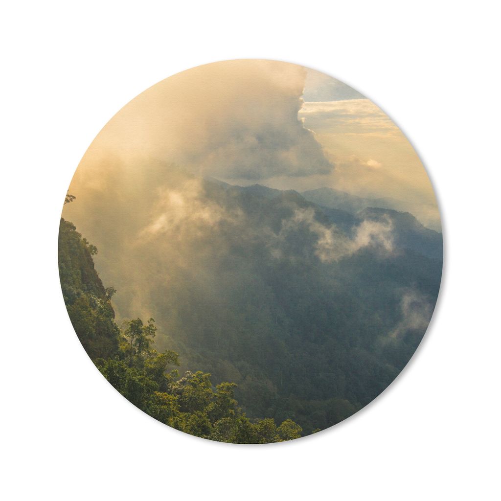 MuchoWow Mauspad Mousepad Sonnenschein und Wolken über dem thailändischen Dschungel 20x20 cm - Mousepads - Maus Mat - Pad - Mausunterlage - Sch...