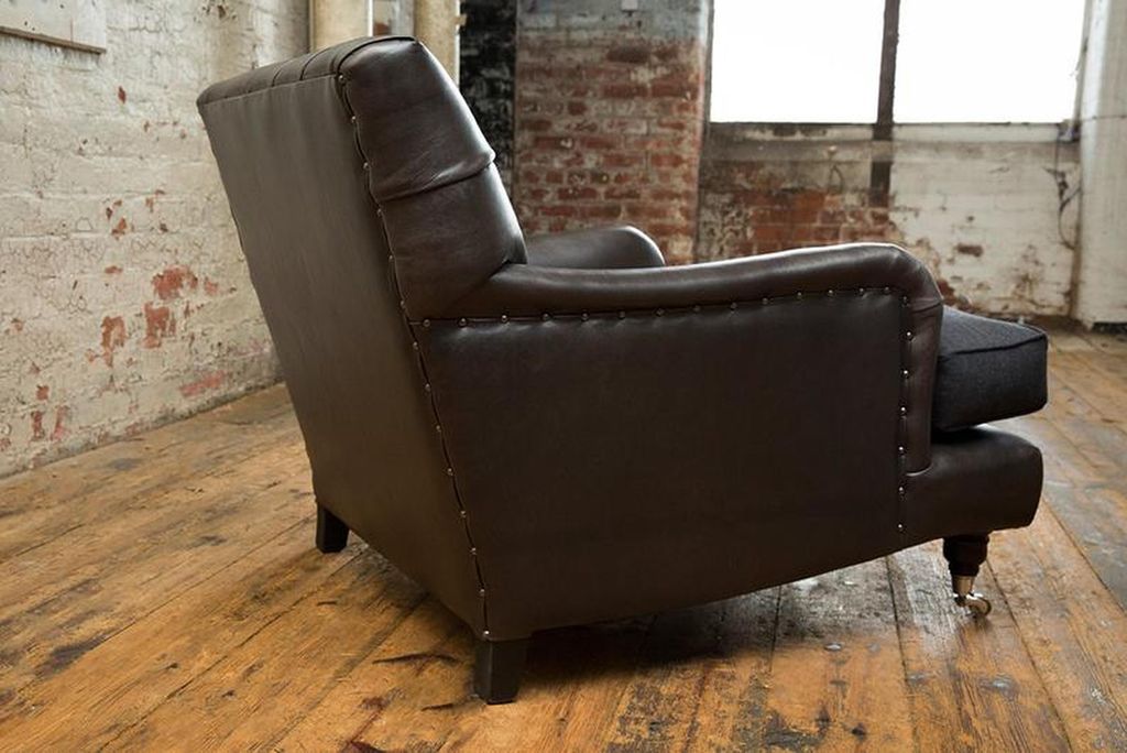 Lounge Club Sofa Sessel Couch Stuhl Fernseh Relax Leder Chesterfield Polster
