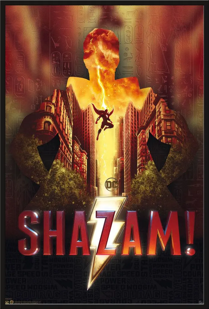 Affiche Shazam 2 encadrée Shinsuke vitre acrylique protection maximale UV