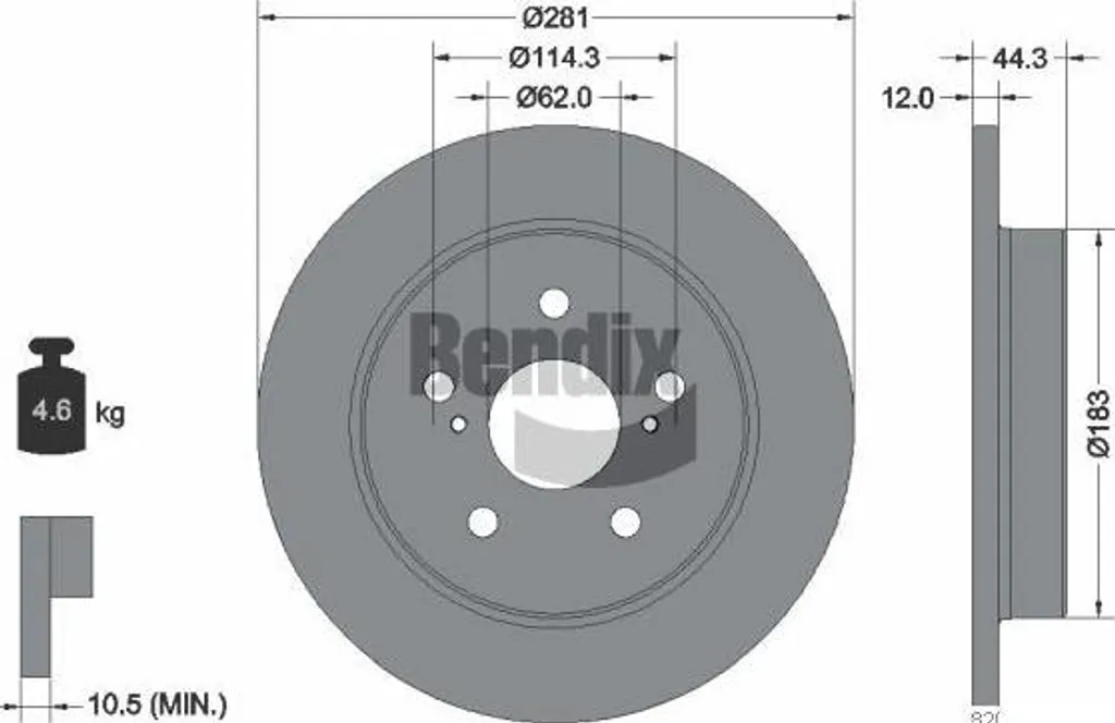Disque de frein arrière pour Toyota RAV 4 et C-HR, qualité équivalente OE