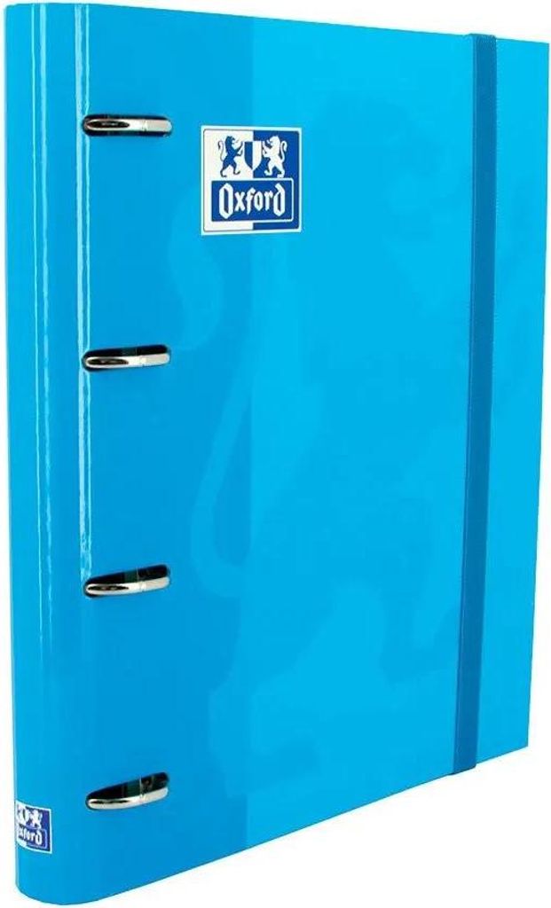 Oxford Hamelin Binder 4 Ringe Mit Ersatz Und Gummi A4+ Extra-verlust Abdeckung Mit 100x5 Gitterblättern Blau Blau One Size