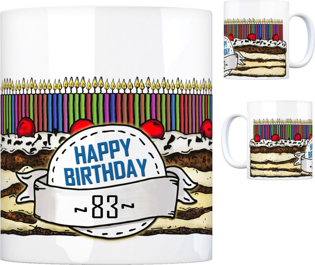 Geburtstagstorte Kaffeebecher zum 83. Geburtstag mit 83 Produktbild 