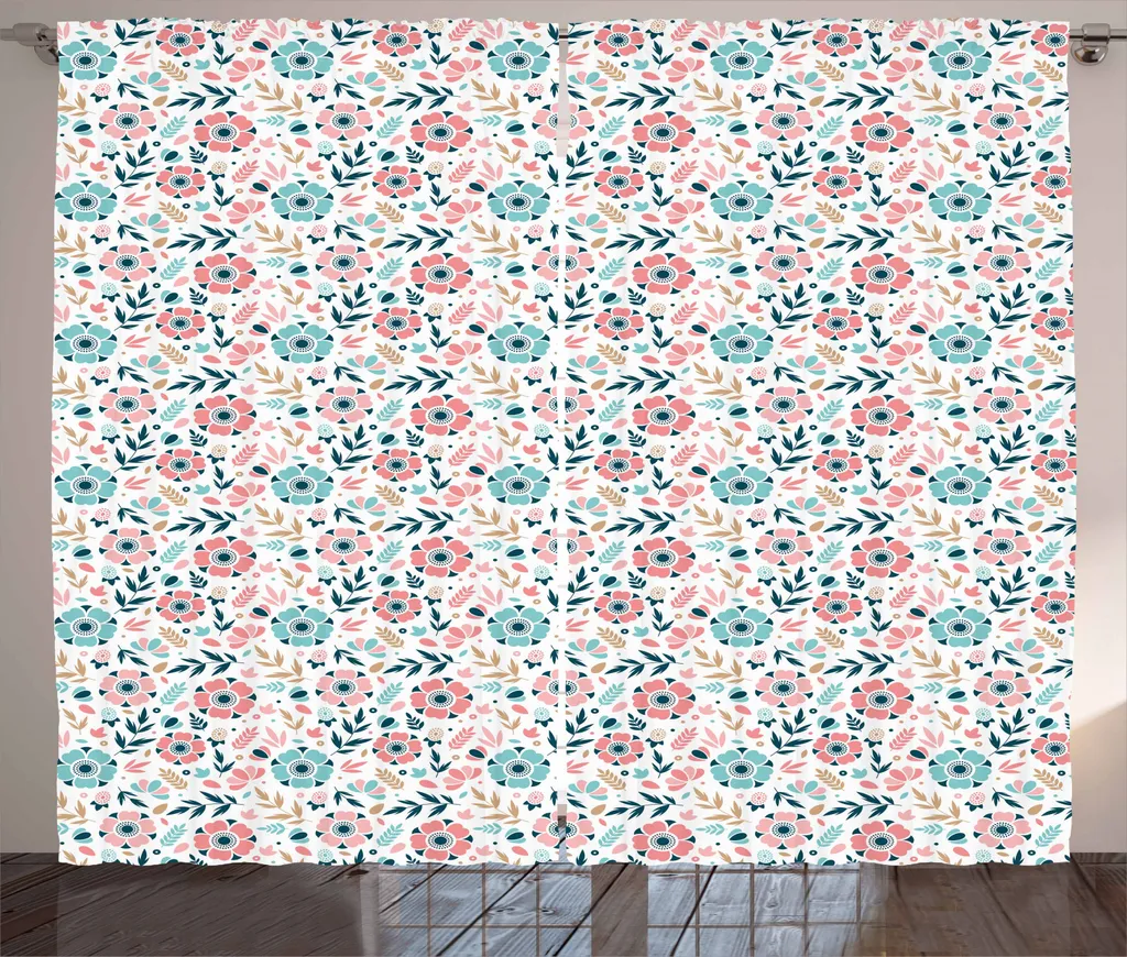 Tenda Universale Soggiorno ABAKUHAUS Erbe e Fiori | Design 280x245 cm