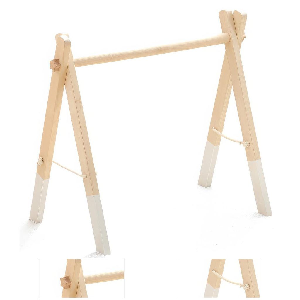 Spielbögen Spielbogen Baby Holz Baby Gym Holz Baby Spielbogen Neugeborenen Spielzeug Spielbogen Activity Center Baby Weiß Design Abnehmbar Spiele...