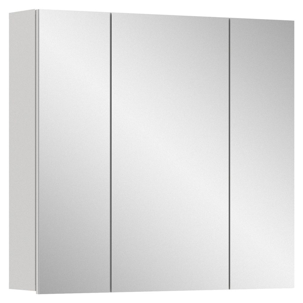 xonox.home Spiegelschrank Vira weiß Melamin 82x77x18 cm Produktbild 
