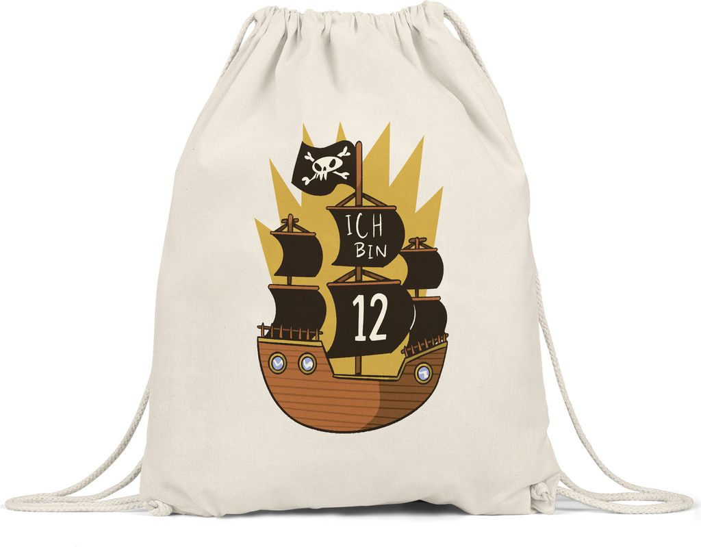 Geburtstag 12 Jahre Turnbeutel 12 Jahre 12. Geburtstag Piraten Pirat Motto
