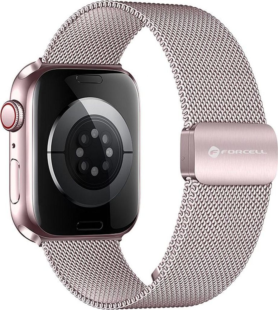 FORCELL F-DESIGN FA14 magnetic stainless steel strap for APPLE Watch 38 / 40 / 41 mm pink