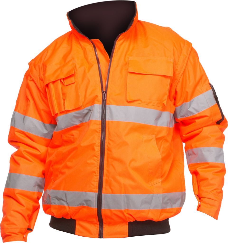 Charlie Barato® Reflektierende Pilotenjacke, fluoreszierend Produktbild 