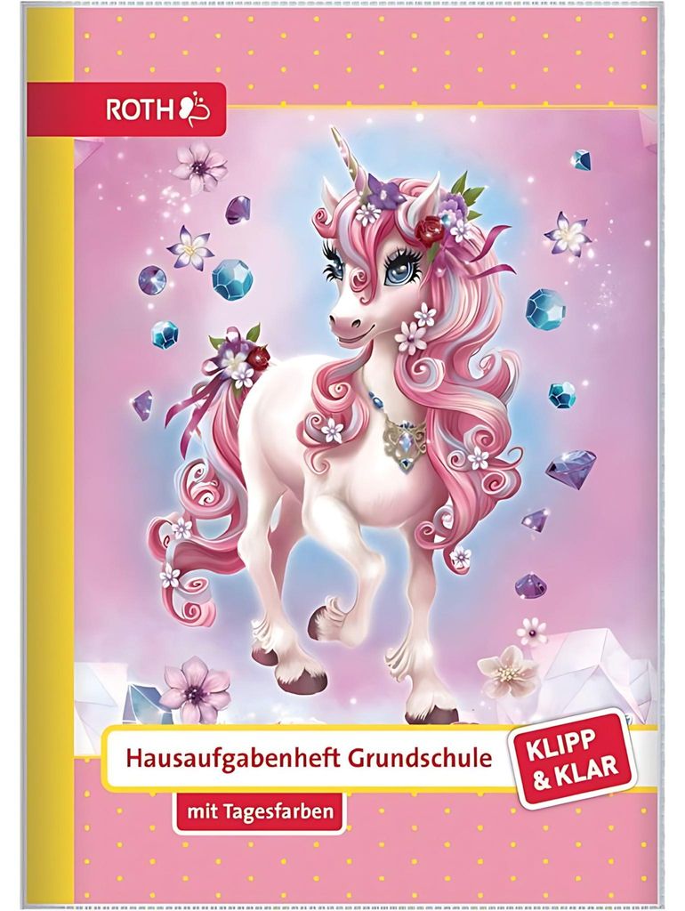 ROTH 89490 ROTH Hausaufgabenheft Einhorn Beauty Klipp & Immagine del prodotto 