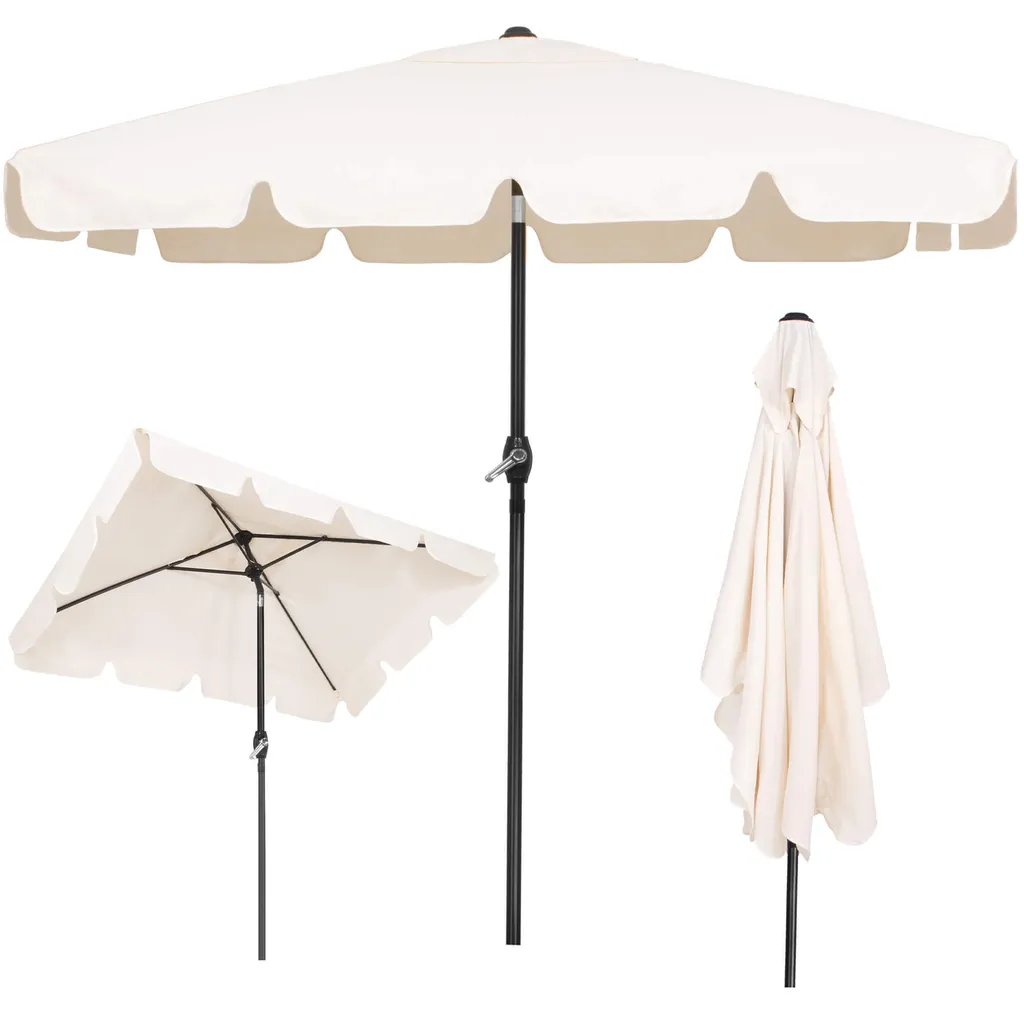 Parasol rectangulaire pour grande table de jardin - Coloris Écru