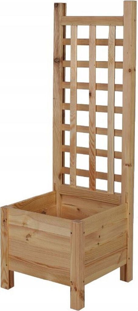 Holz Blumenkasten mit Rankgitter Spalier Pflanzkübel Kletterpflanzen Rankhilfe 10895