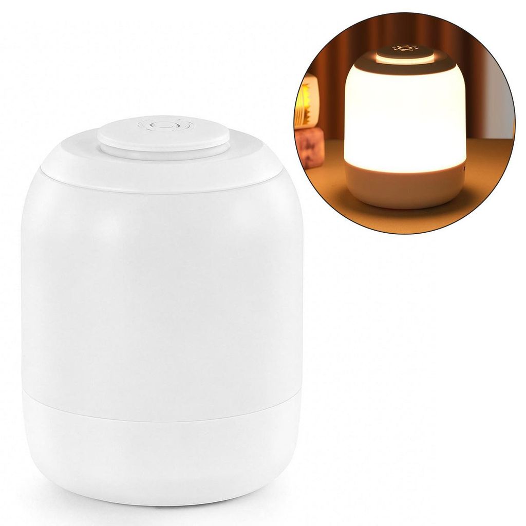 LED Nachttischlampe mit 3 Farbtemperaturen, Touch-Dimmer, USB-C aufladbar, 4000 mAh Akku, bis 22,5 Std. Laufzeit,für Schlafzimmer, Wohnzimmer, Cam...