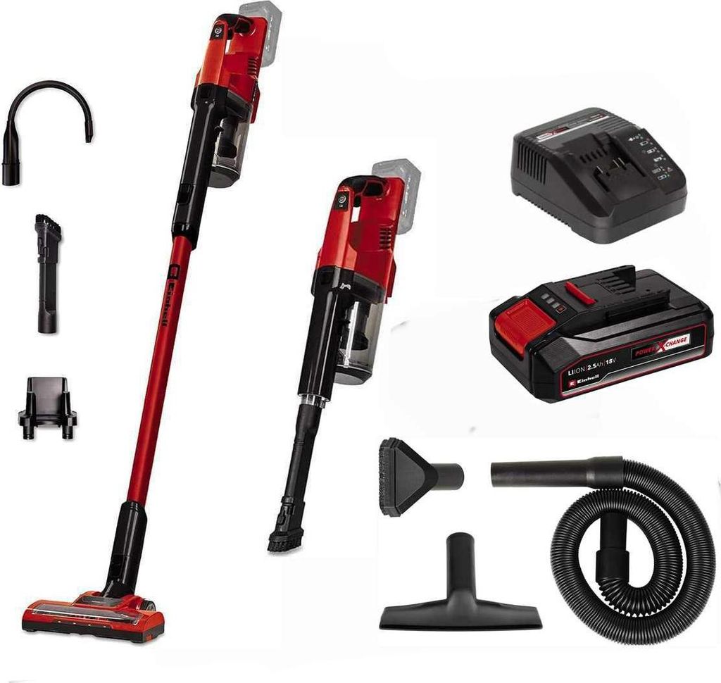 Einhell Stielstaubsauger TE-SV18 Li 18V mit Akku 2.5 Ah + Ladegerät Saugschlauch
