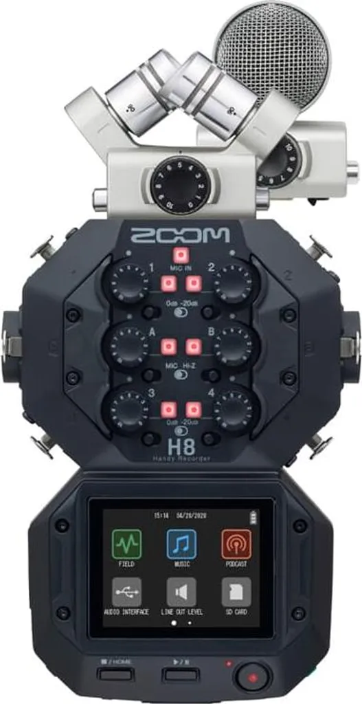 Zoom H8 MS Pack Enregistreur Audio Évite la Saturation en Extérieur