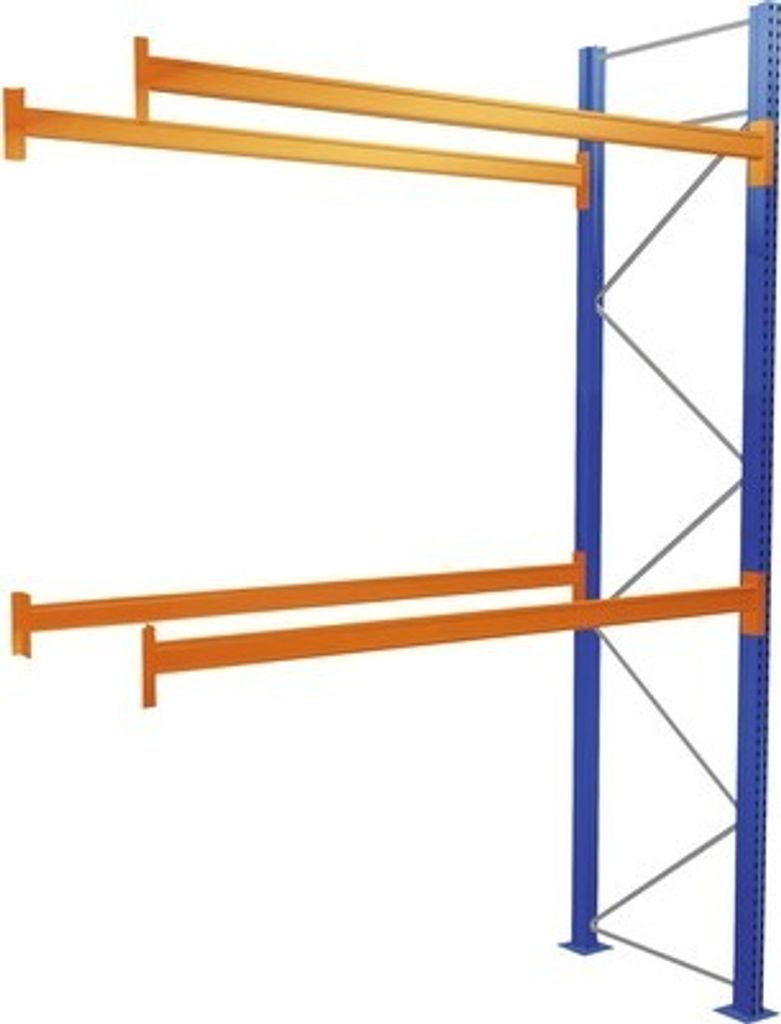 Palettenregal Anbauregal mit 3 Ebenen 1 Feld 270 cm für Paletten bis 1060 kg Tragkraft 7300 kg