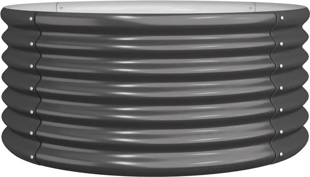 Pot de fleurs extérieur anthracite vidaXL 80x80 cm anti-rouille durable