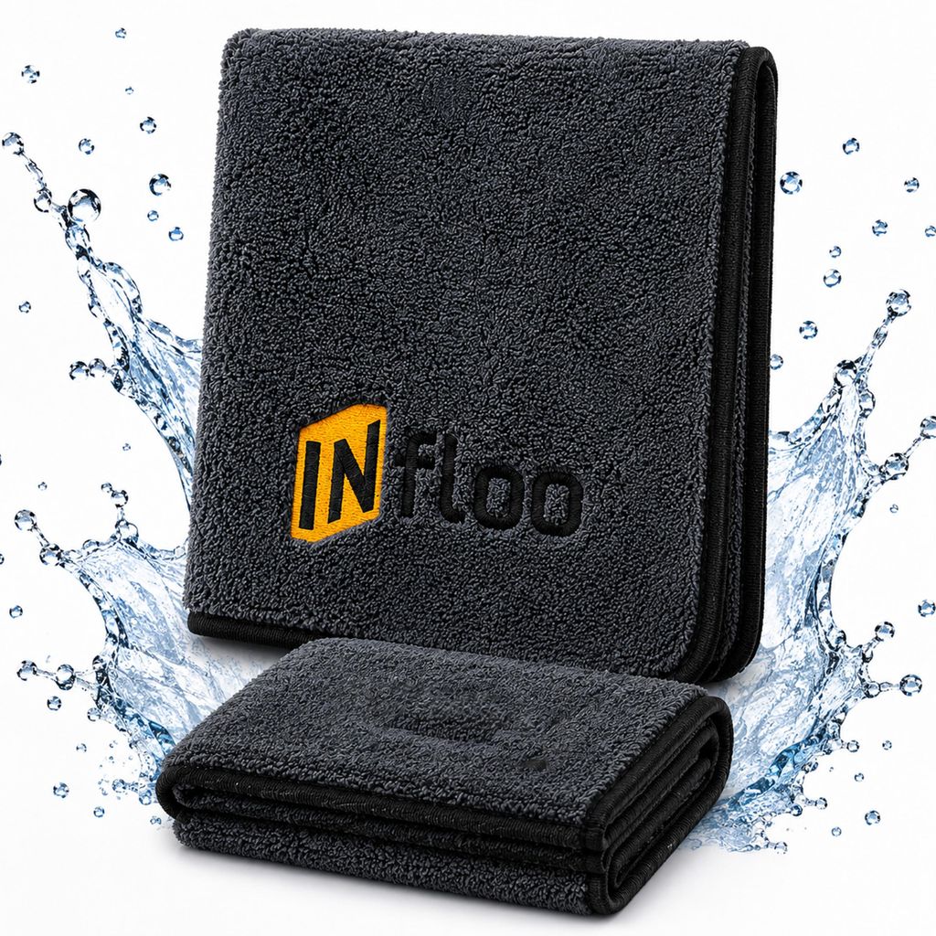 INfloo Trockentuch Auto 40x40 cm 500 GSM Mikrofaser Produktbild 